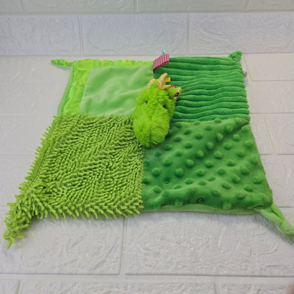 Make Believe Ideas Dragon Sensory Lovey Security Blanket Unisex  11x11 Ribbed